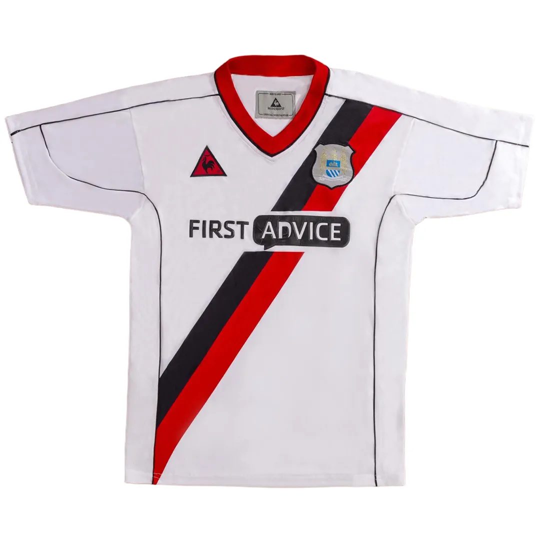 Manchester City 2002-03 Away Shirt in white, red, black