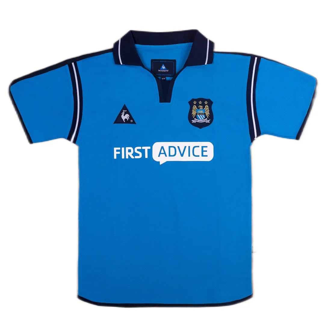 Manchester City 2002-03 Home Shirt in sky blue, navy