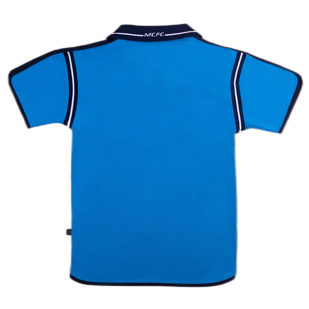 Manchester City 2002-03 Home Shirt in sky blue, navy view 2