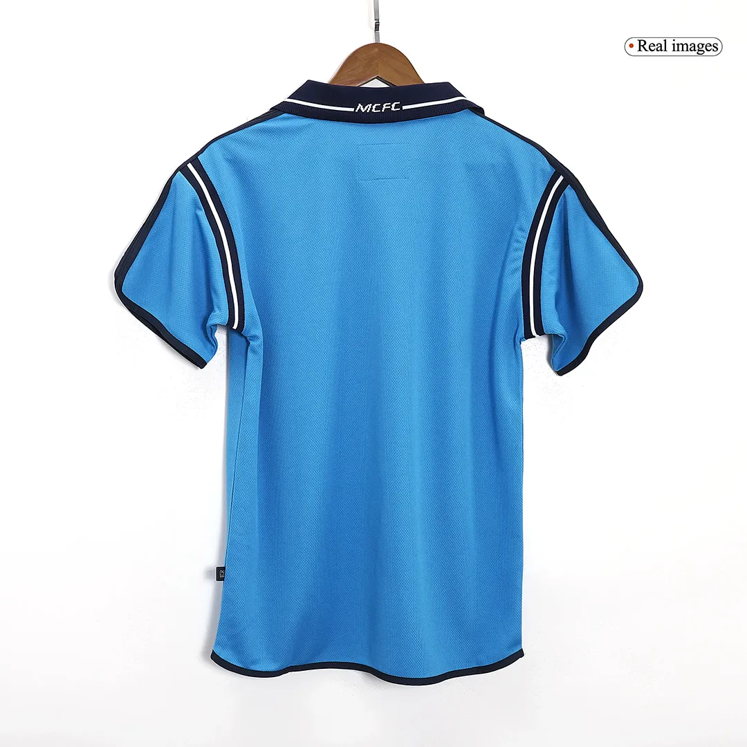 Manchester City 2002-03 Home Shirt in sky blue, navy view 4