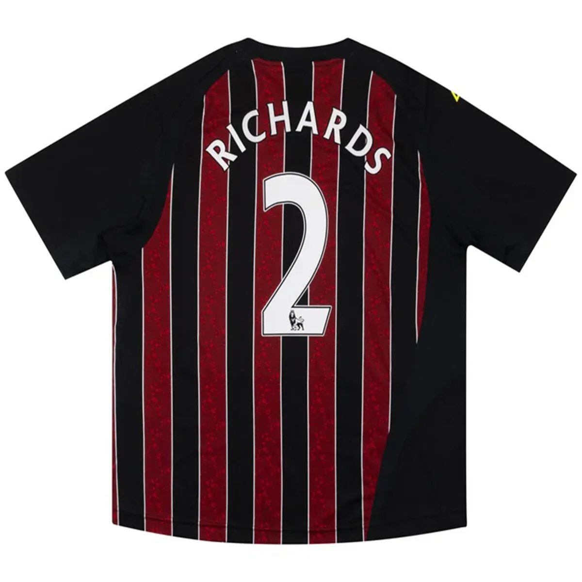 Manchester City 2008-09 Away Shirt – Richards 2 in red, black