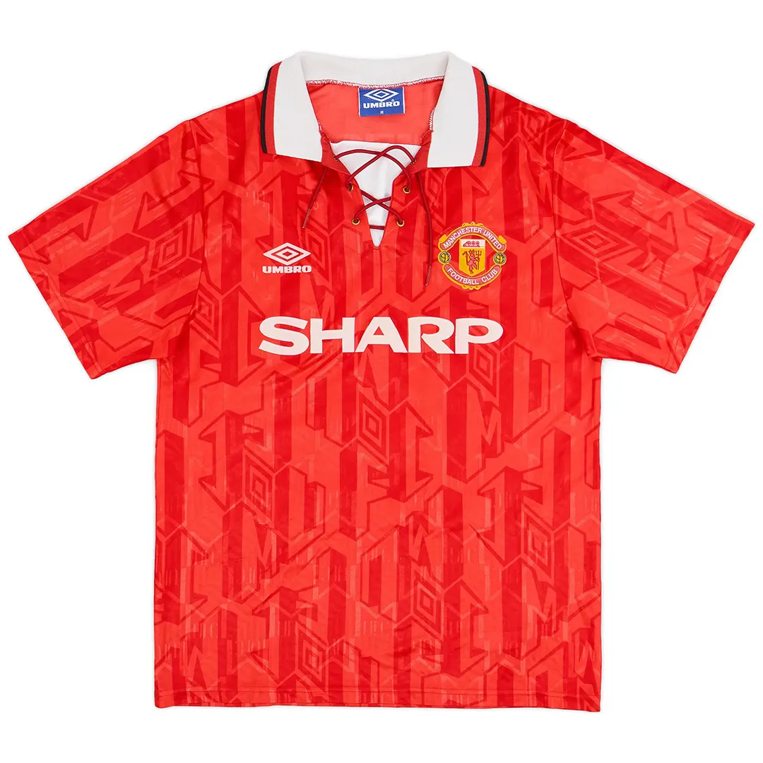 Manchester United 1992-94 Home Shirt – Cantona 7 in red, white view 2