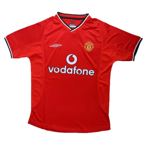 Manchester United 2000-02 Home Shirt – Beckham 7 in red, black, white view 4