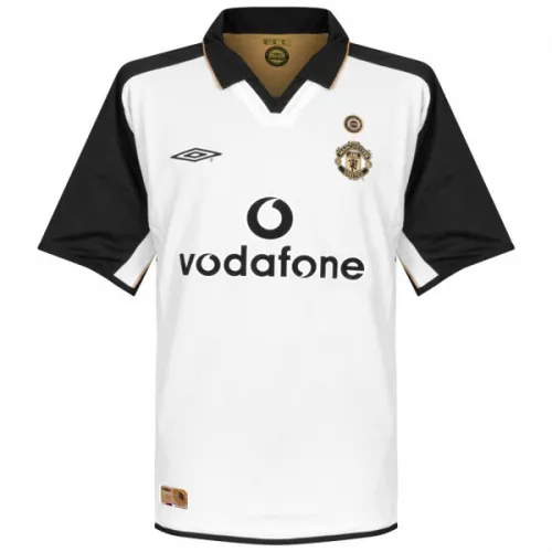 Manchester United 2001-02 Centenary Reversible Shirt in white, gold, black view 5