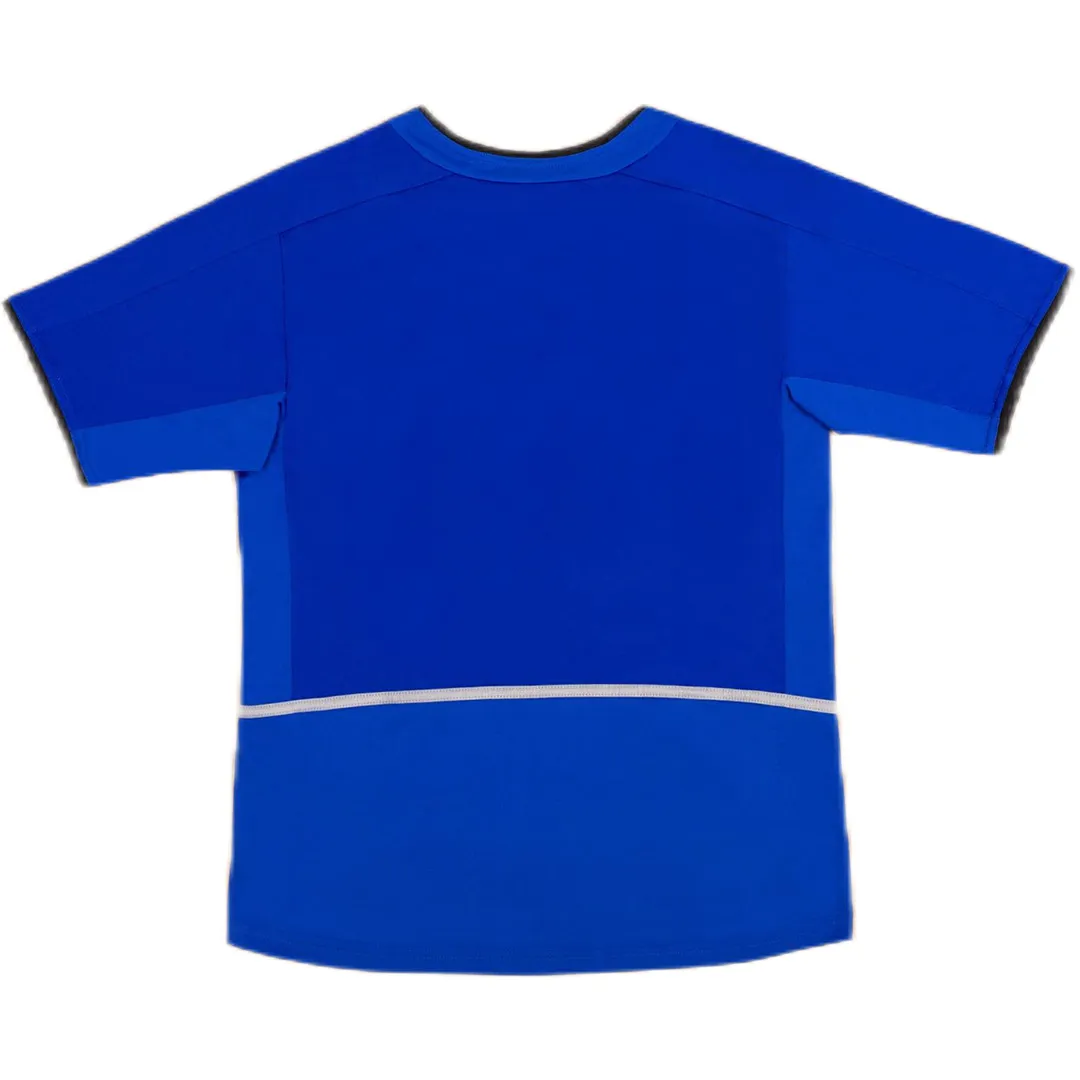 Manchester United 2002-03 Third Shirt in blue, white view 2