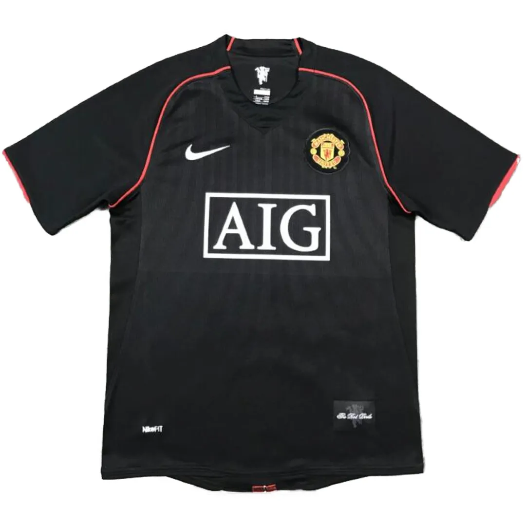 Manchester United 2007-08 Away Shirt – Ronaldo 7 in black, red view 2