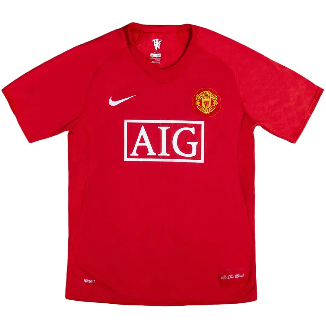 Manchester United 2007-08 Home Shirt – Ronaldo 7 in red, white view 2
