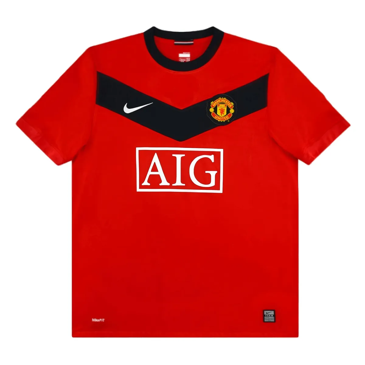 Manchester United 2009-10 Home Shirt in red, black