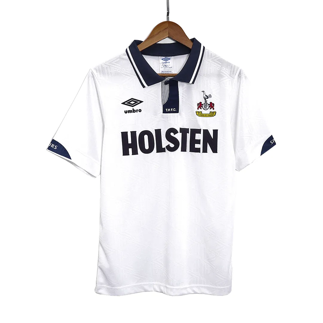 Tottenham Hotspur 1991-93 Home Shirt in white, navy view 3