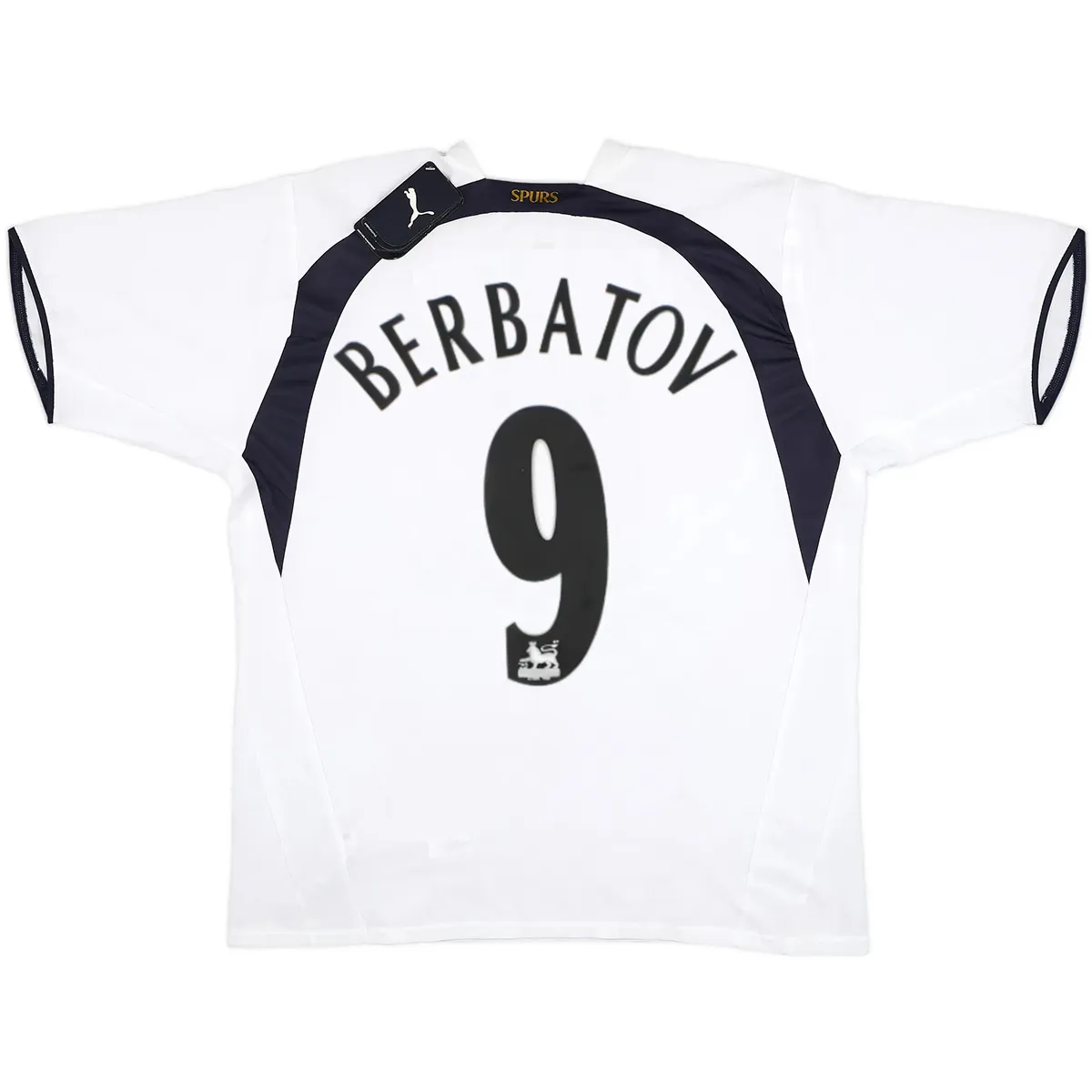 Tottenham Hotspur 2006-07 Home Shirt – Berbatov 9 in white, navy