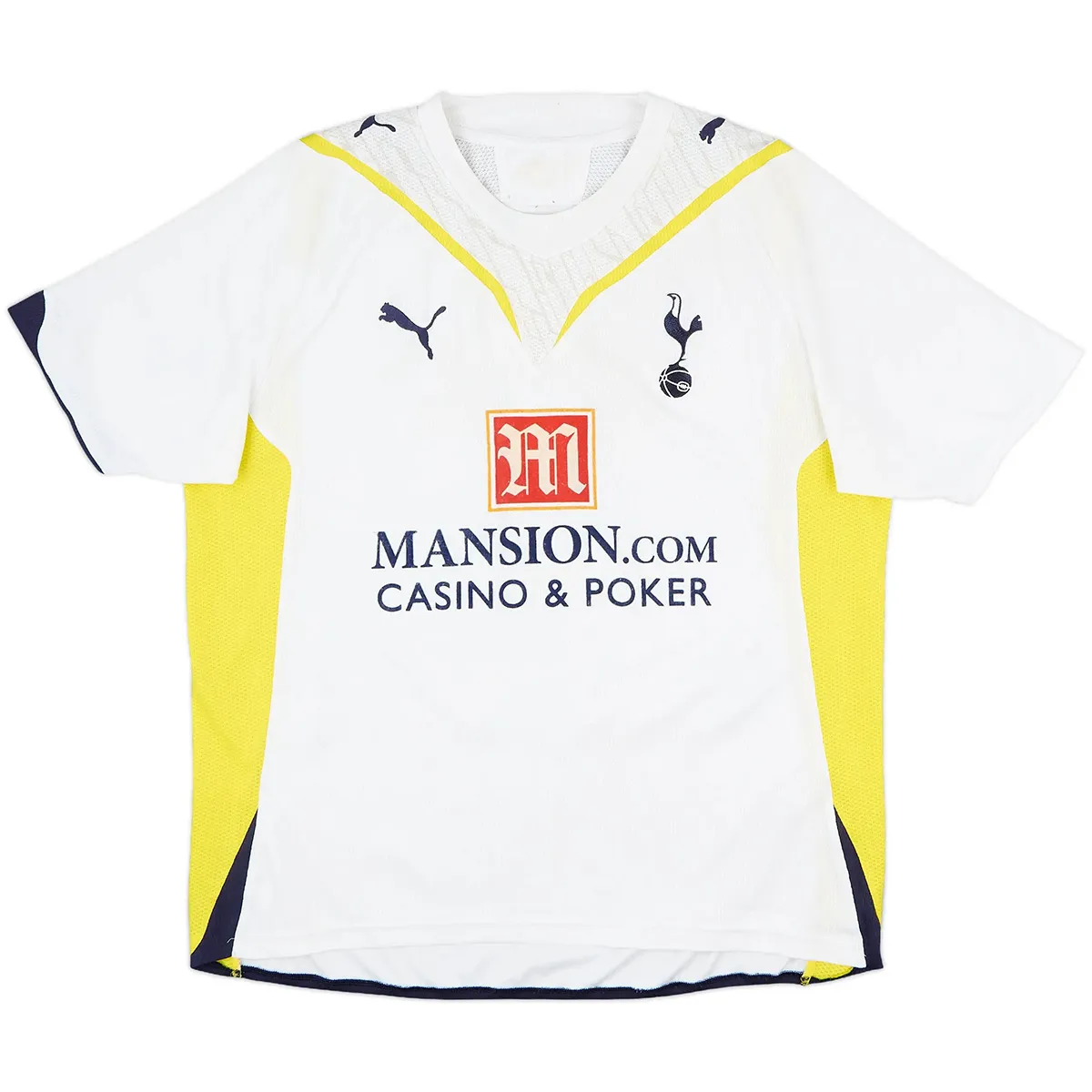 Tottenham Hotspur 2009-10 Home Shirt in white, yellow, navy