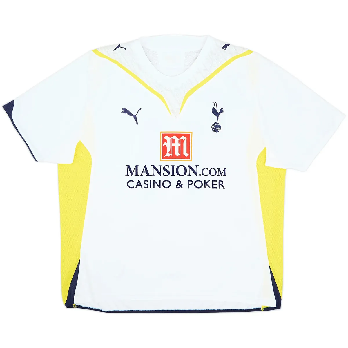 Tottenham Hotspur 2009-10 Home Shirt – Bale 3 in white, yellow, navy view 2