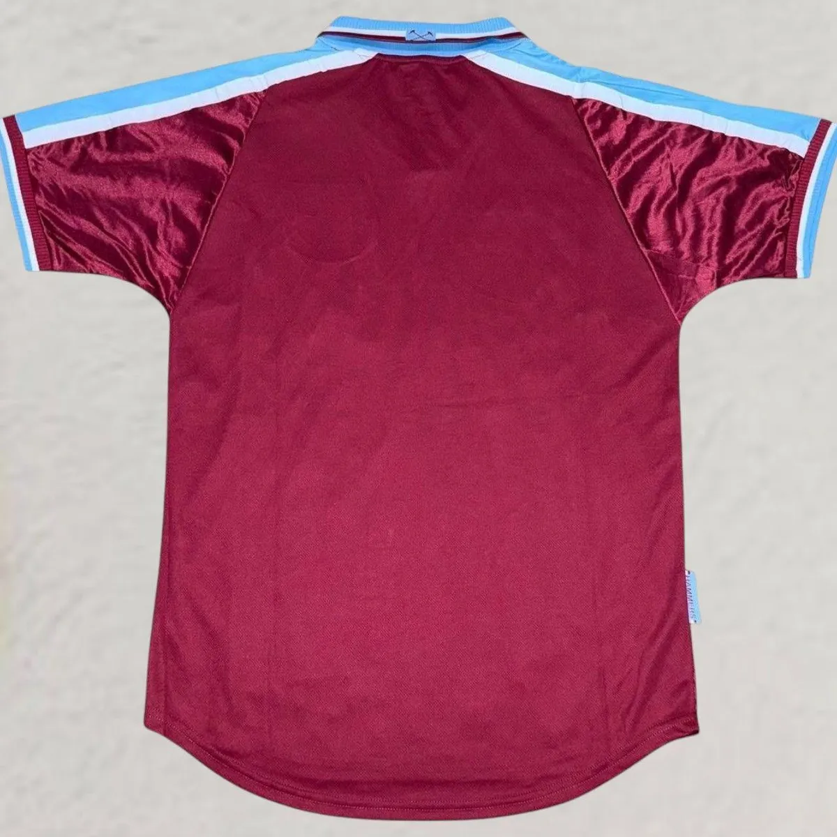 West Ham United 1999-01 Home Shirt in claret, sky blue view 2